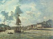 Johan Barthold Jongkind Entrance to the Port of Honfleur (Windy Day) (nn02) china oil painting reproduction